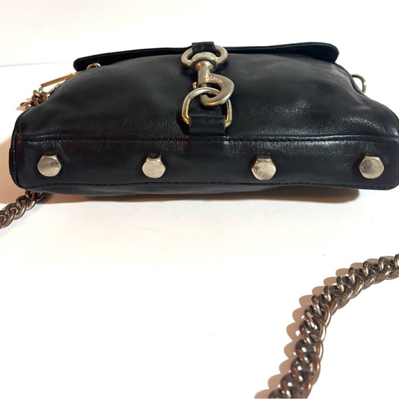 Rebecca Mankoff,  Black crossbody Leather Chain Strap Bag - Picture 4 of 5